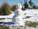 built a snowman-- 6 FEET tallin some random park on Ocean Drive